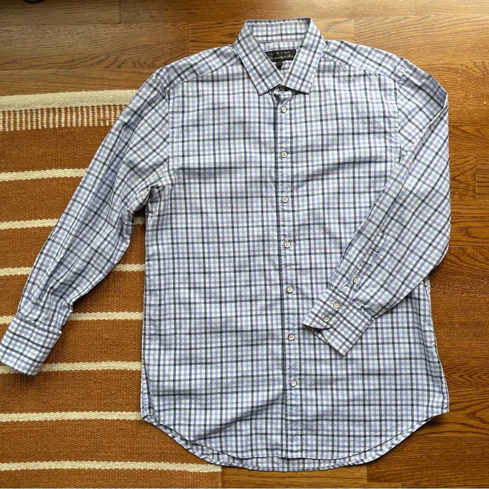 Rag and bone for Saks multi gingham shirt